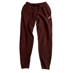 Nike Sportswear Unisex Small Chocolate Red Joggers size Small